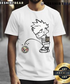 Top Los Angeles Football Club Pee Club America logo T-shirt featuring vibrant team colors and a stylish design.