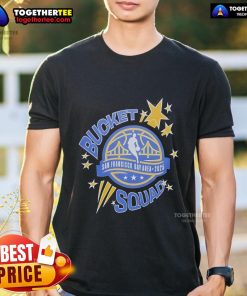 Top NBA All-Star 2025 Starter Bucketsquad T-Shirt featuring vibrant graphics and team colors for basketball fans.
