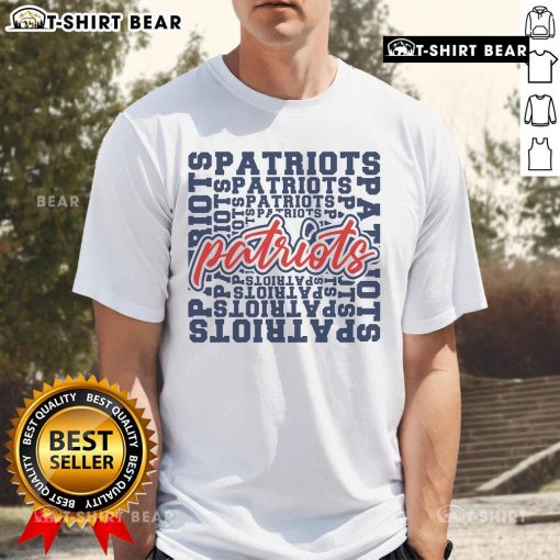 Top Patriots American Blue and Red Patriot Saying T-Shirt featuring bold graphics and a patriotic design for fans.