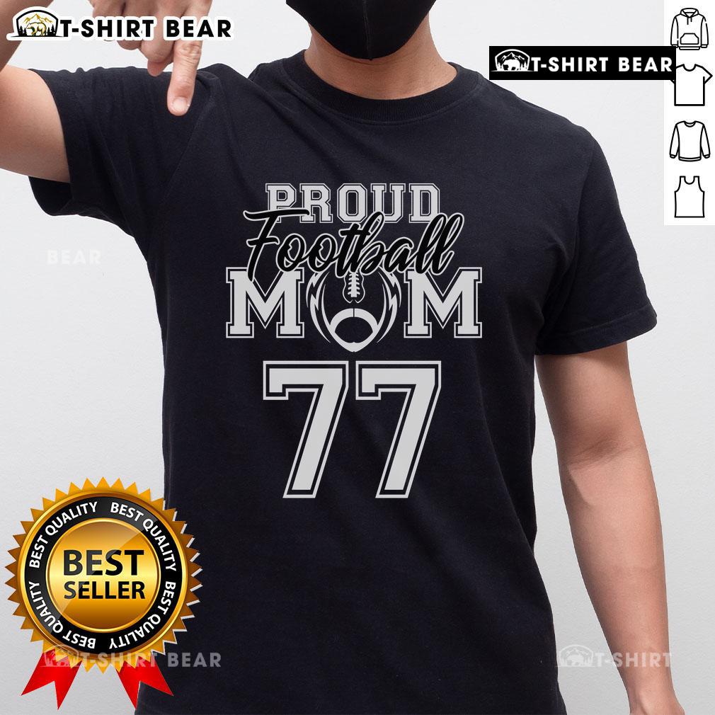 Top Proud Football Mom Number 77 T Shirt Top Proud Football Mom Number 77 T-Shirt featuring vibrant graphics, perfect for supporting your player on game day.