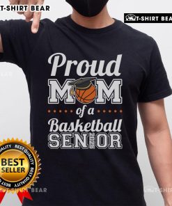 Alt Text: Top Proud Mom of a Basketball Senior 2025 T-Shirt featuring vibrant graphics celebrating basketball achievements.