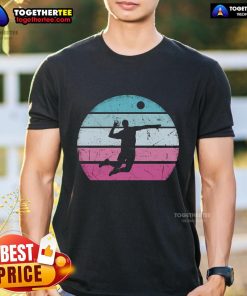 Top Retro Volleyball Vintage T-Shirt featuring a classic design and vibrant colors, perfect for volleyball enthusiasts.