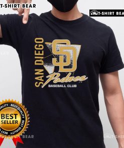 Top San Diego Padres Side Arm Baseball Club T-Shirt featuring vibrant team colors and logo, perfect for fans.