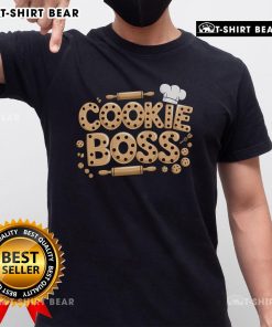 Top Scout Cookie Boss Messy Bun Sunglasses T-Shirt featuring a fun design perfect for cookie lovers and scouts.