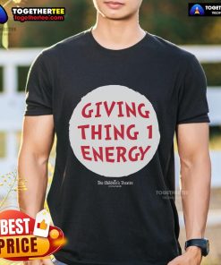 Top Thing 1 Energy Children's Theatre T-Shirt featuring vibrant design, perfect for young theatre enthusiasts.