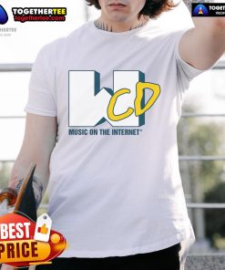 Top What CD Music on the Internet logo T-shirt featuring vibrant design and stylish typography for music lovers.