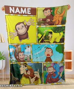 Curious George Ted Shackleford Blanket Fleece Customized BlanketCurious George Ted Shackleford Blanket Fleece Customized Blanket