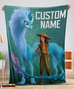 Disney Cartoon Retro Raya And The Last Dragon Blanket Fleece Customized Blanket