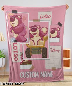 Disney Cartoon Toy Story Cute Lotso Grid Photos Blanket