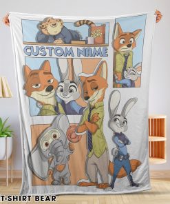 Disney Cartoon Zootopia Velveteen Cute Blanket Fleece Customized Blanket