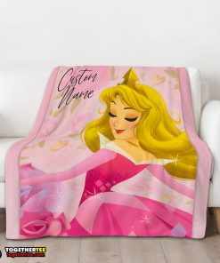 Disney Sleeping Beauty Aurora Princess Blanket Fleece Customized Blanket