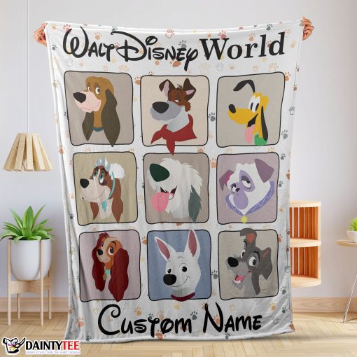 All Dogs In Walt Disney World Moods Customized Blanket