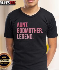Awesome Aunt Godmother Legend T-Shirt design featuring bold text and vibrant colors, perfect for celebrating a special aunt.