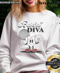 Awesome Baseball Diva Sweatshirt in vibrant colors, perfect for stylish fans supporting their favorite team.