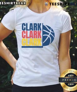 Alt Text: Awesome Caitlin Clark Indiana Fever inspired WNBA ladies tee featuring vibrant design and comfortable fit for fans.