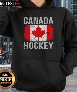 Awesome Canada Hockey hoodie featuring the Canadian flag, perfect for fans showing their national pride.