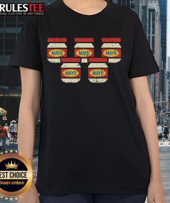 Awesome Cinco de Mayo mayonnaise Mexican fiesta ladies tee featuring vibrant colors and festive design.
