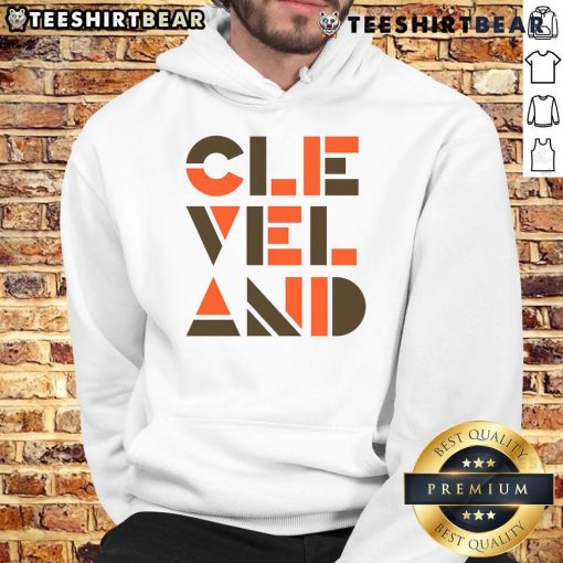 Awesome Cleveland Ohio baseball modern geometric hoodie design featuring bold colors and stylish patterns.