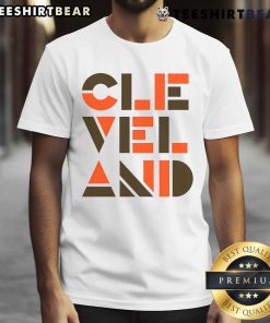 Awesome Cleveland Ohio baseball modern geometric T-shirt design featuring vibrant colors and unique patterns.
