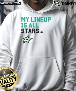Awesome Dallas Stars My Lineup Hoodie featuring team colors and logo, perfect for fans supporting Dallas Stars.
