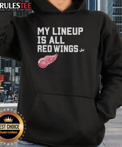 Awesome Detroit Red Wings My Lineup Hoodie featuring bold team colors and logo, perfect for fans and game day attire.