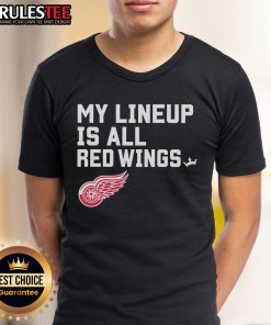 Awesome Detroit Red Wings My Lineup T-Shirt featuring team colors and logo, perfect for fans and game day attire.