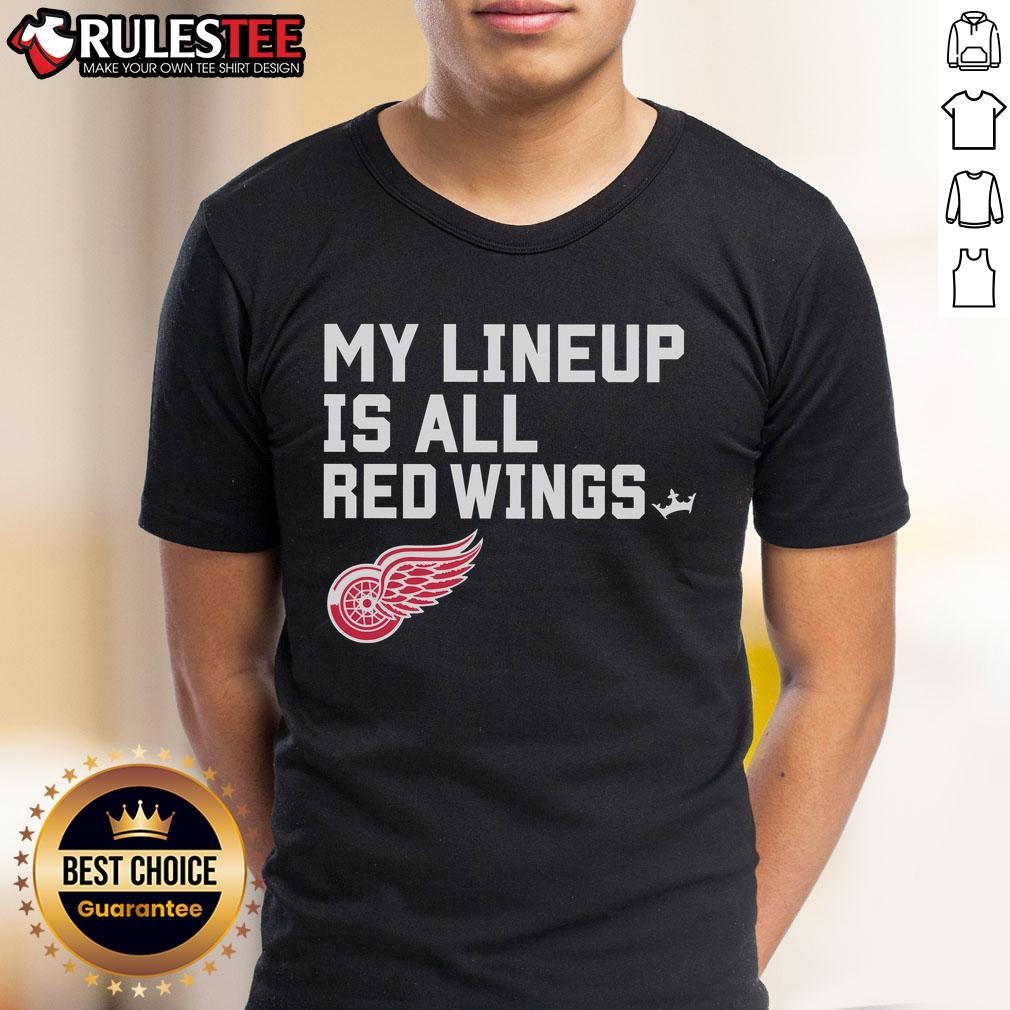 Awesome Detroit Red Wings My Lineup T Shirt Awesome Detroit Red Wings My Lineup T-Shirt featuring team colors and logo, perfect for fans and game day attire.
