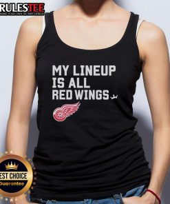 Awesome Detroit Red Wings My Lineup Tank Top showcasing team logo and vibrant colors, perfect for fans.