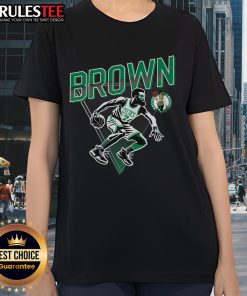 Awesome DraftKings x NBPA Jaylen Brown ladies tee featuring stylish design and vibrant colors for basketball fans.