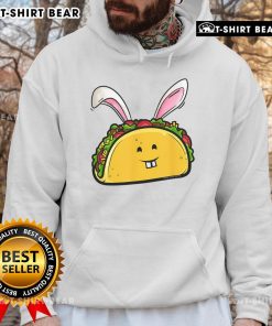 Awesome Easter taco with bunny ears design on a taco lovers hoodie, perfect for festive celebrations and taco enthusiasts.