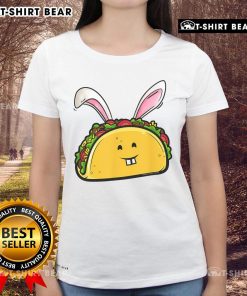 Awesome Easter taco with bunny ears on a festive tee for taco lovers celebrating Easter.