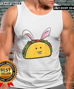 Awesome Easter taco with bunny ears on a tank top for taco lovers, perfect for celebrating Easter in style.