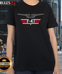 Alt Text: Stylish Awesome F-47 Top Gun Ladies Tee featuring a bold design, perfect for aviation and movie enthusiasts.