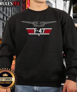Awesome F-47 Top Gun sweatshirt featuring a stylish design and comfortable fit for aviation enthusiasts.