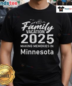 Awesome Family Vacation 2025 T-shirt featuring Minnesota landmarks, perfect for making memories together.