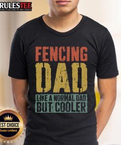 Awesome Fencing Dad T-Shirt: Black modern design for cool fencing dads, showcasing style and passion for the sport.