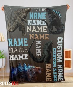 Awesome Godzilla Blanket Fleece Customized Blanket