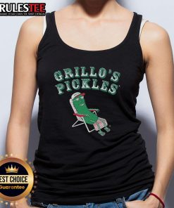 Alt Text: Awesome Grillos Pickles tank top featuring a vibrant design and comfortable fit, perfect for pickle lovers.