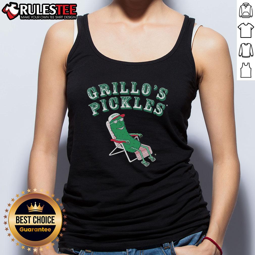 Awesome Grillo'S Pickles Tank Top Alt Text: Awesome Grillos Pickles tank top featuring a vibrant design and comfortable fit, perfect for pickle lovers.