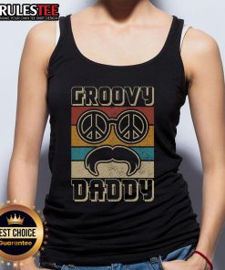 Awesome Groovy Daddy 60s 70s Retro Hippie Tank Top featuring vibrant colors and a classic vintage design.