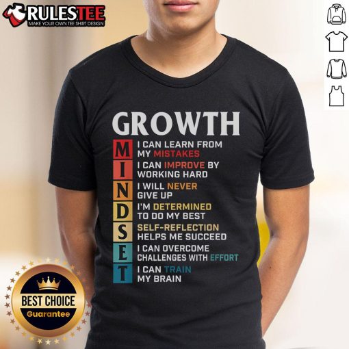 Awesome Growth Mindset Definition motivational quote on a stylish T-shirt, inspiring positivity and personal development.
