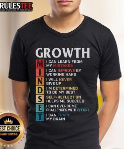 Awesome Growth Mindset Definition motivational quote on a stylish T-shirt, inspiring positivity and personal development.