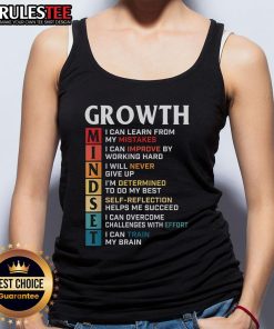 Stylish tank top featuring an awesome growth mindset definition motivational quote for inspiration.