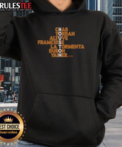 Awesome Houston Baseball MLB Names 2025 Hoodie featuring vibrant team colors and stylish design for fans.