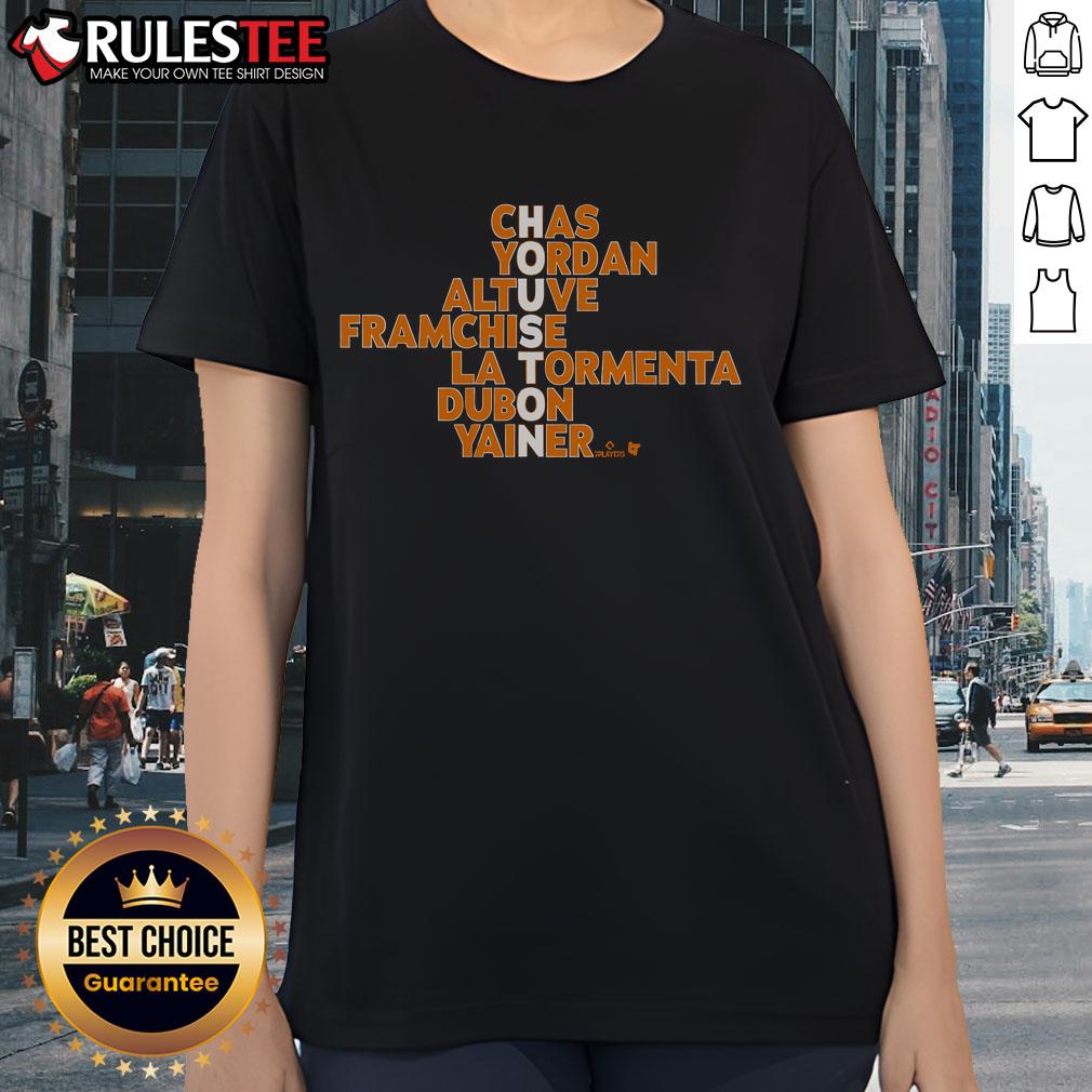 Awesome Houston Baseball Mlb Names 2025 Ladies Tee Awesome Houston Baseball MLB Names 2025 Ladies Tee featuring stylish design and vibrant team colors for fans.