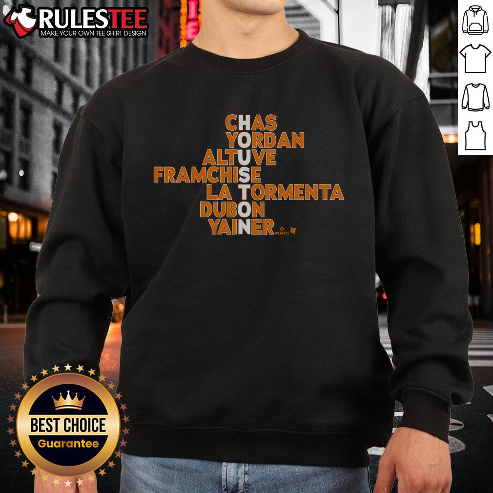 Awesome Houston Baseball Mlb Names 2025 Sweatshirt Awesome Houston Baseball MLB Names 2025 Sweatshirt featuring vibrant team colors and stylish design for fans.