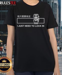 Awesome I Just Need to Lock In Pixel Ladies Tee featuring a vibrant pixelated design, perfect for stylish casual wear.