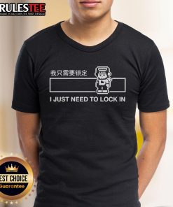 Awesome I Just Need To Lock In Pixel T-Shirt featuring a vibrant pixel art design on a stylish casual tee.
