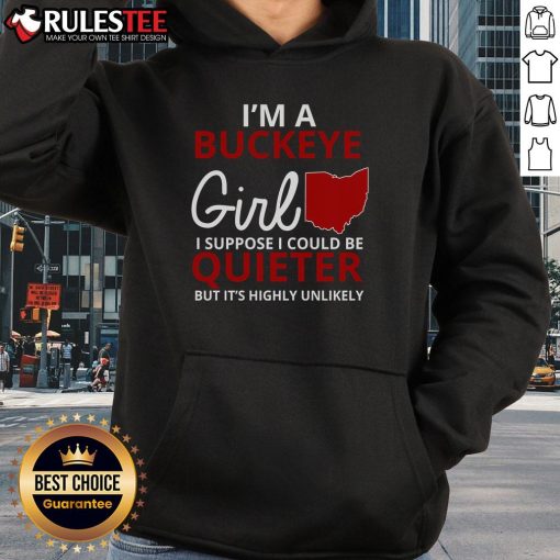 Awesome Buckeye Girl Hoodie featuring bold text, perfect for fans showing school spirit and love for Ohio State University.