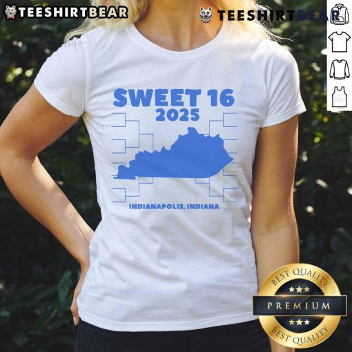 Awesome Indianapolis Indiana Sweet 16 2025 Ladies Tee featuring stylish design and vibrant colors for fans.